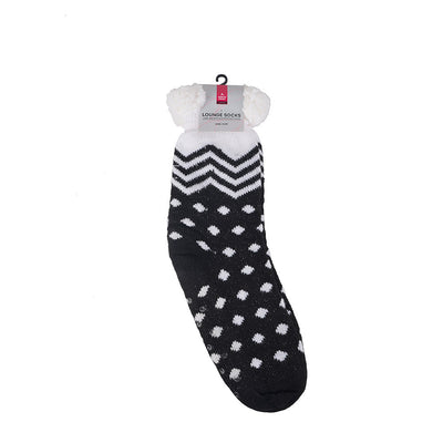 Ladies Lounge Socks with Sherpa Lining and Grippers