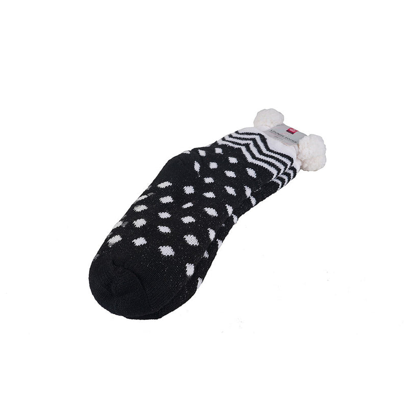 Ladies Lounge Socks with Sherpa Lining and Grippers