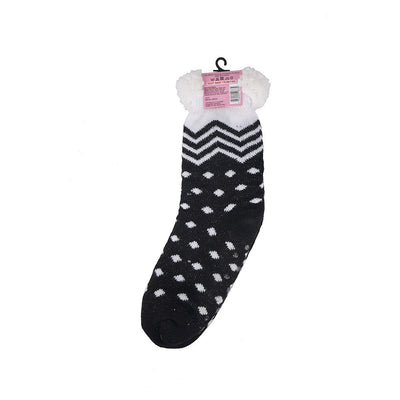 Ladies Lounge Socks with Sherpa Lining and Grippers