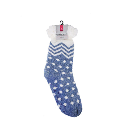 Ladies Lounge Socks with Sherpa Lining and Grippers