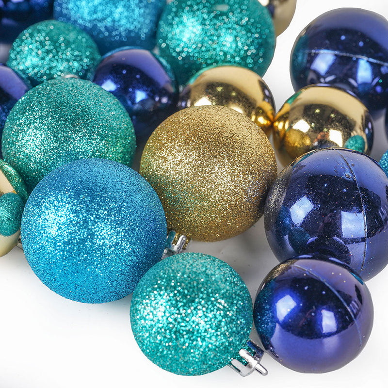 Christmas Baubles 22PCS Blue & Gold