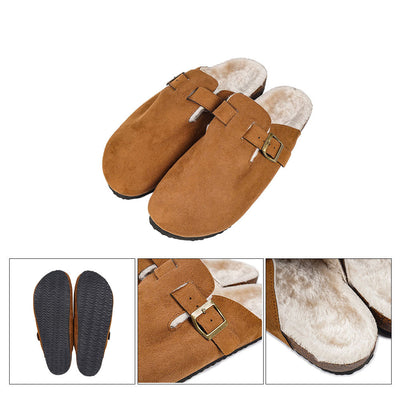 Mens Faux Suede Clogs
