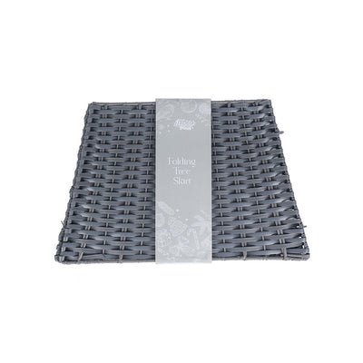 Folding Christmas Tree Skirt Black