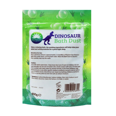 Elysium Spa Dinosaur Bath Dust Green Apple 400g