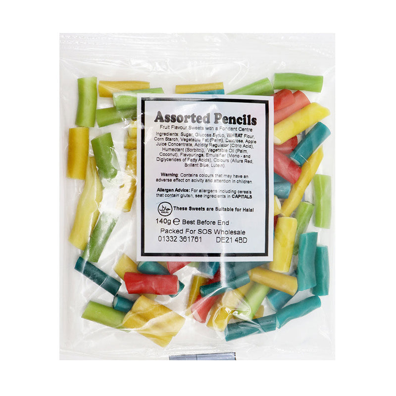 Bumper Bag Assorted Pencils Sweets 140g