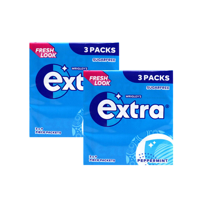 Wrigleys Extra Peppermint Blue Chewing Gum x 2PK