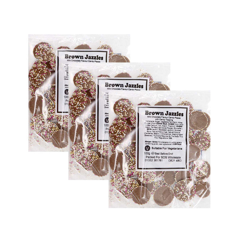 Bumper Bag Brown Chocolate Jazzles 100g x 3PK