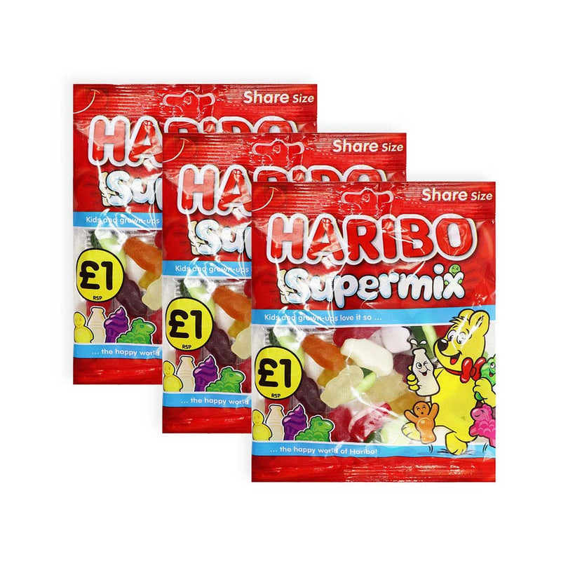 Haribo Supermix Share Bag 140g x 3Pack