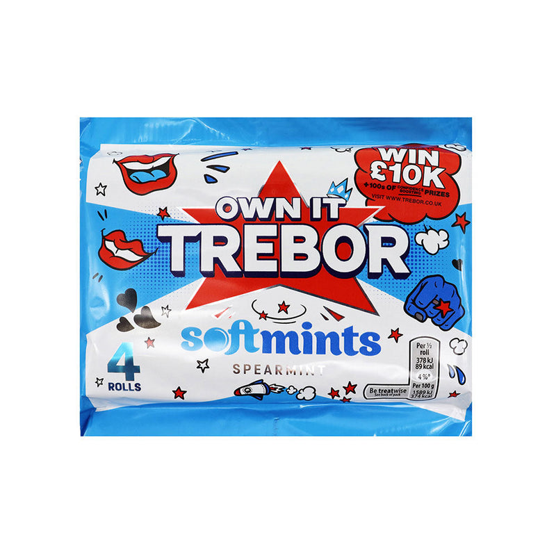 Trebor Softmints Spearmint Pack of 4 x 3Pack