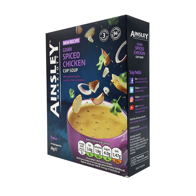Ainsley Harriott Goan Spiced Chicken Cup Soup 66g x 3PK