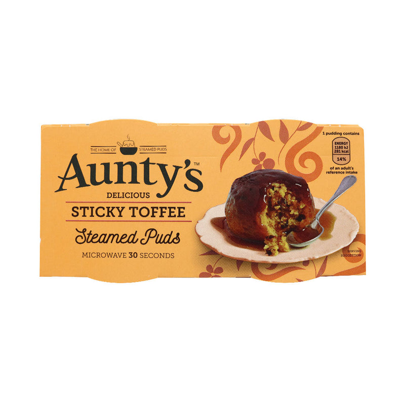 Auntys Sticky Toffee Puddings 2 Pack