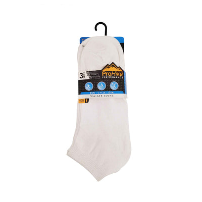 Mens 3Pk Trainer Sock White