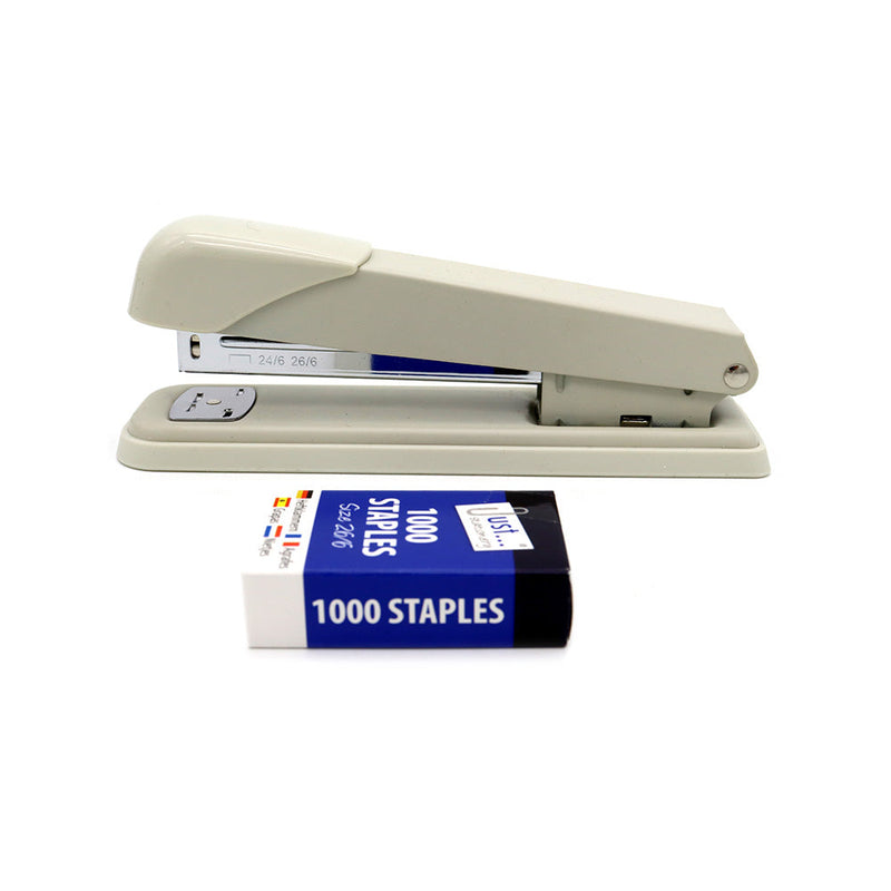 Large Desktop Stapler & 1000 Staples Colour Assorted