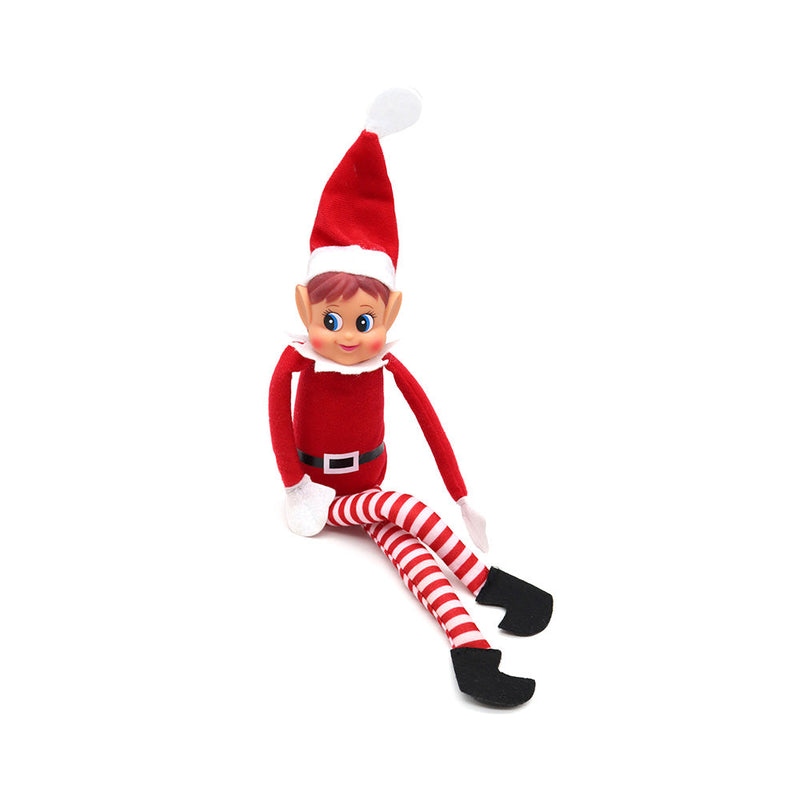 Red Long Leg Girl Elf With Hat 12Inch
