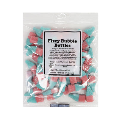 Fizzy Bubblegum Bottles 140g x 3Pack