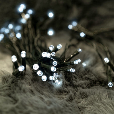50 Winter Solar LED Lights White Glow
