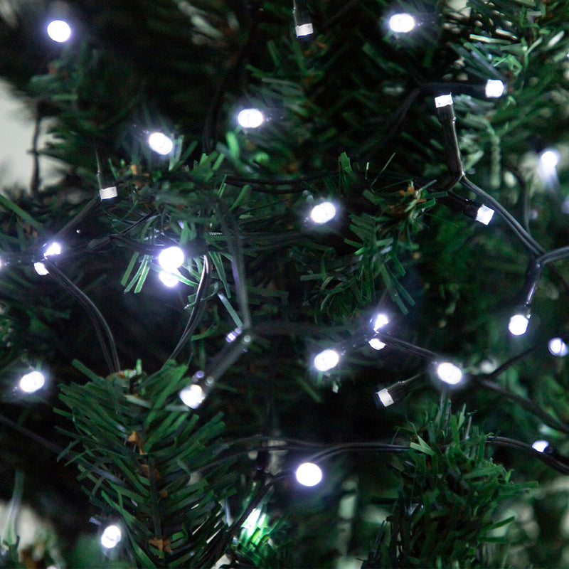 50 Winter Solar LED Lights White Glow