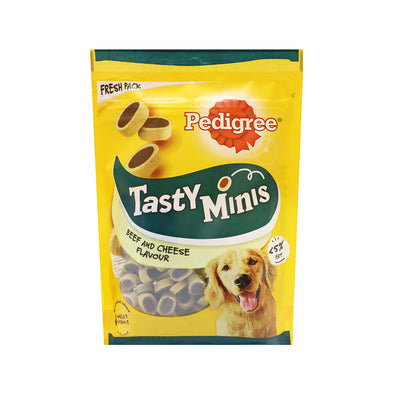 Pedigree Tasty Minis Chewy Slices Beef & Cheese 140g x 2Pack