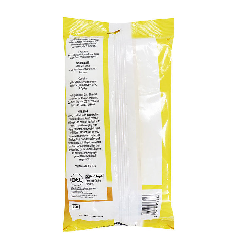 Buzz Anti-Bac Multi Surface Wipes Lemon 50S