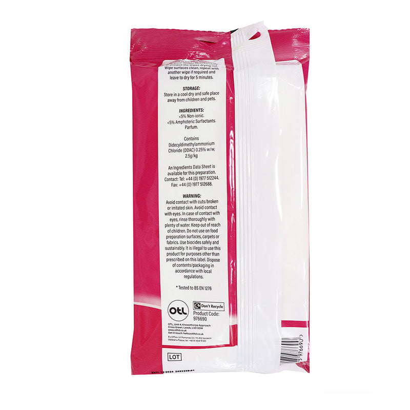 Buzz Anti-Bac Multi Surface Wipes Rhubarb 50S