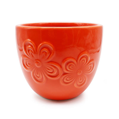 Round Embossed Flower Pot