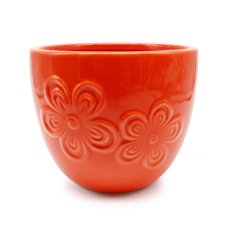 Round Embossed Flower Pot
