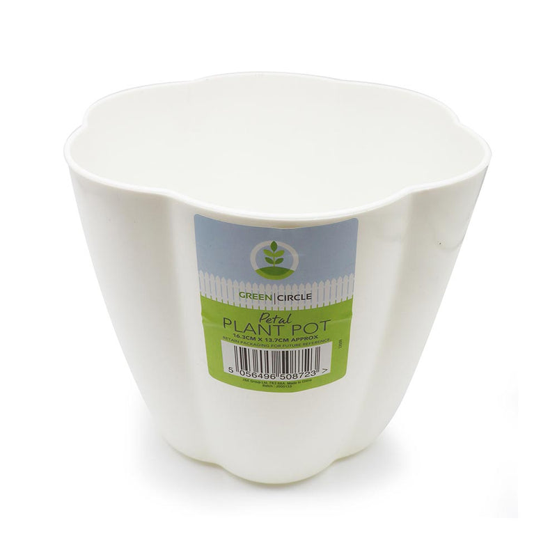 Petal Plastic Plant Pot 16cm