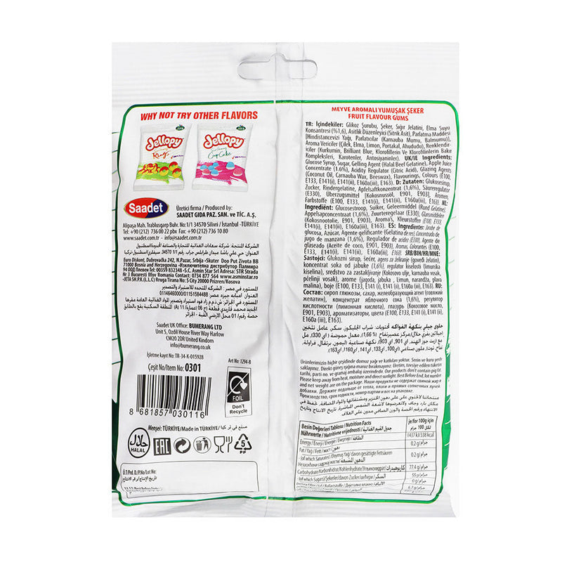 Jellopy Gummy Worms Fruit Flavour 160g
