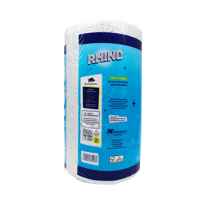 Rhino Blue 3ply Kitchen Towel