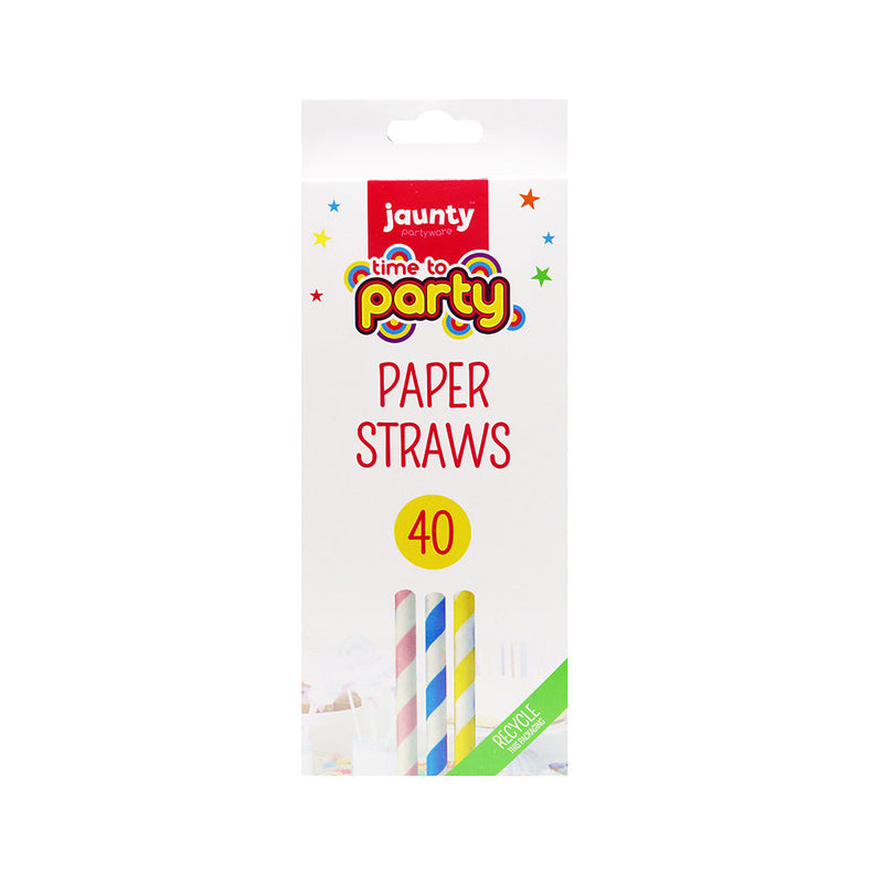 Party Paper Straws 40PK