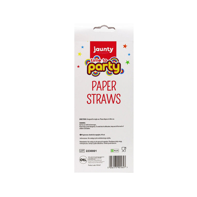 Party Paper Straws 40PK