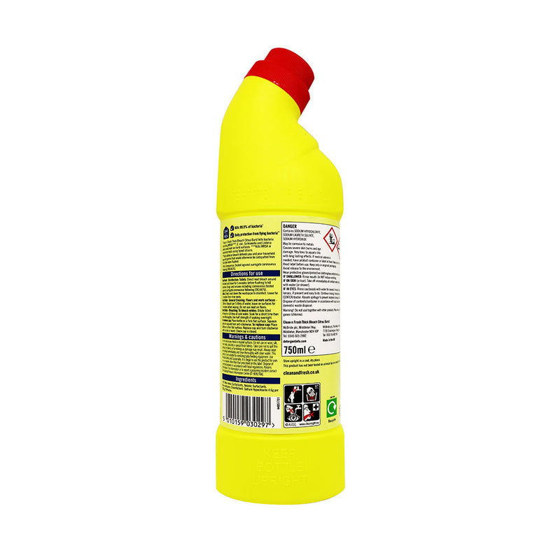 Clean & Fresh Thick Bleach Citrus 750ML