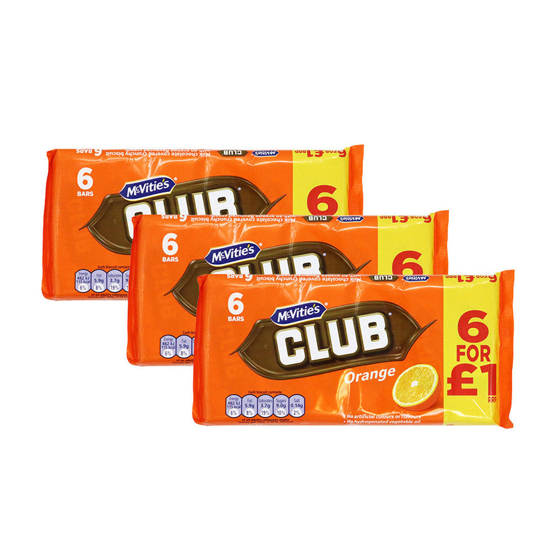 Club Biscuits Orange 6 Bars