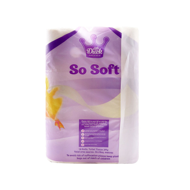 So Soft Little Duck Toilet Tissue 3Ply 18 Rolls