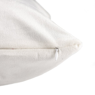 Velvet Square Cushion Cover White 45cmx45cm