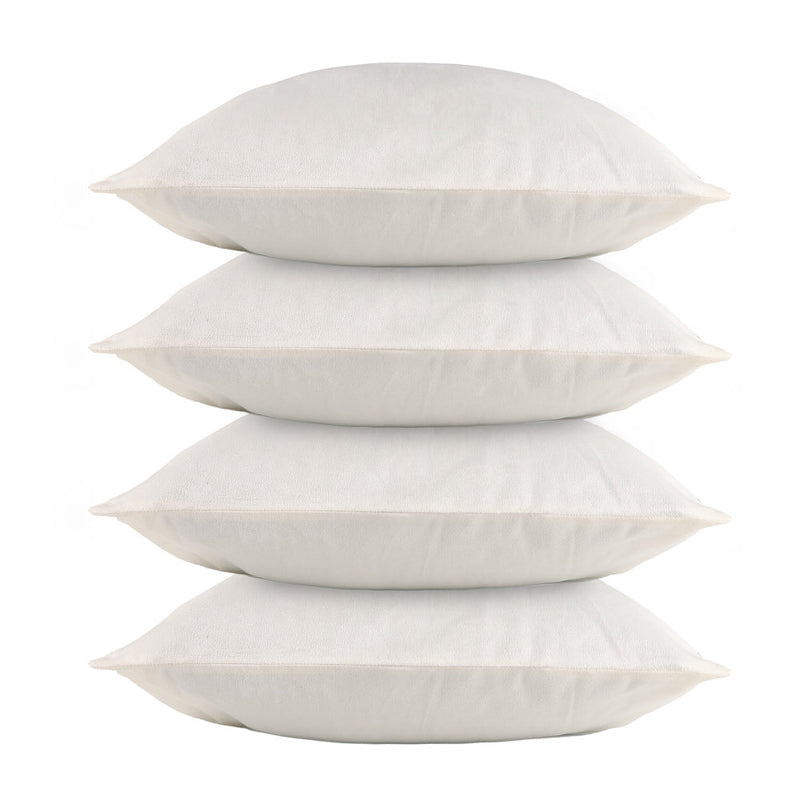 Velvet Square Cushion Cover White 45cmx45cm