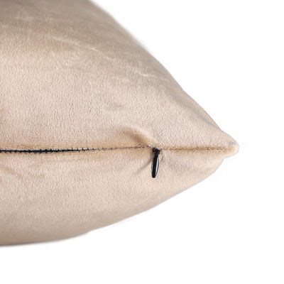 Velvet Square Cushion Cover Beige 45cmx45cm