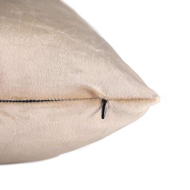 Velvet Square Cushion Cover Beige 45cmx45cm
