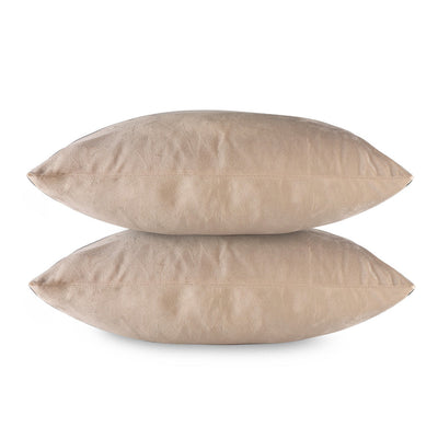 Velvet Square Cushion Cover Beige 45cmx45cm