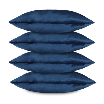 Velvet Square Cushion Cover Navy 45cmx45cm