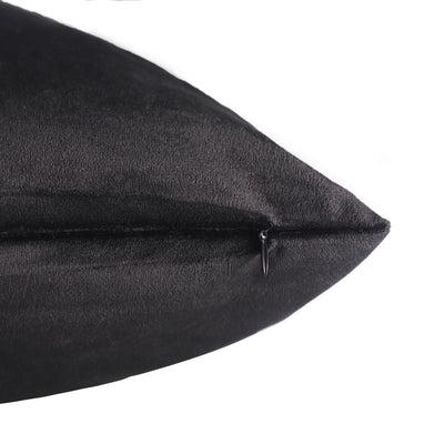 Velvet Square Cushion Cover Black 45cmx45cm