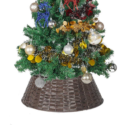 Faux Wicker Christmas Tree Skirt