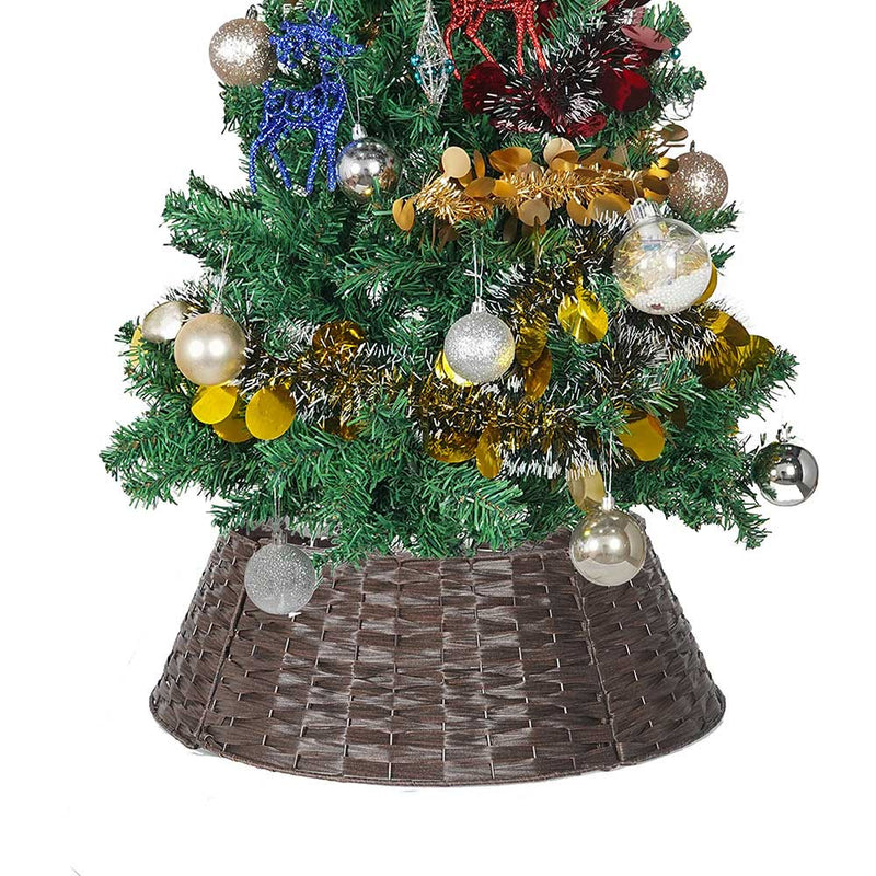 Faux Wicker Christmas Tree Skirt