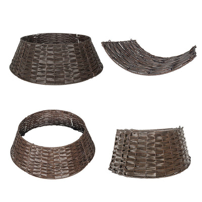 Faux Wicker Christmas Tree Skirt