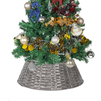 Faux Wicker Christmas Tree Skirt