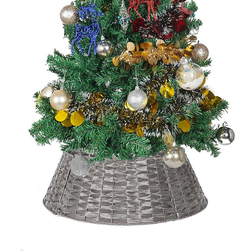 Faux Wicker Christmas Tree Skirt