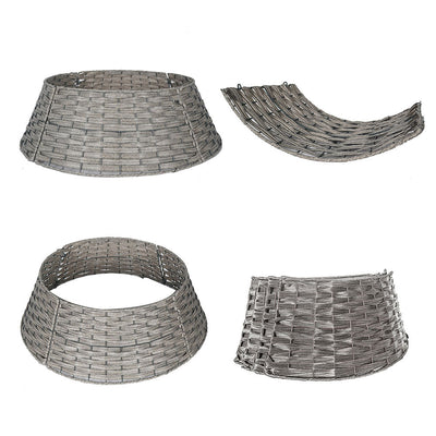 Faux Wicker Christmas Tree Skirt