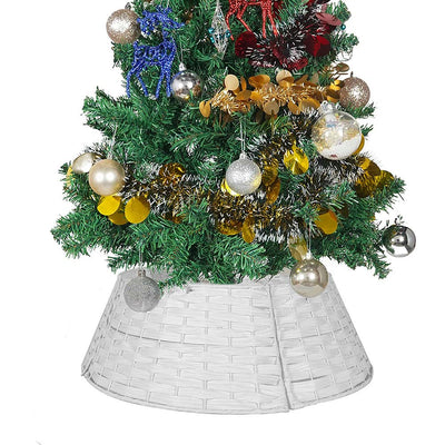 Faux Wicker Christmas Tree Skirt