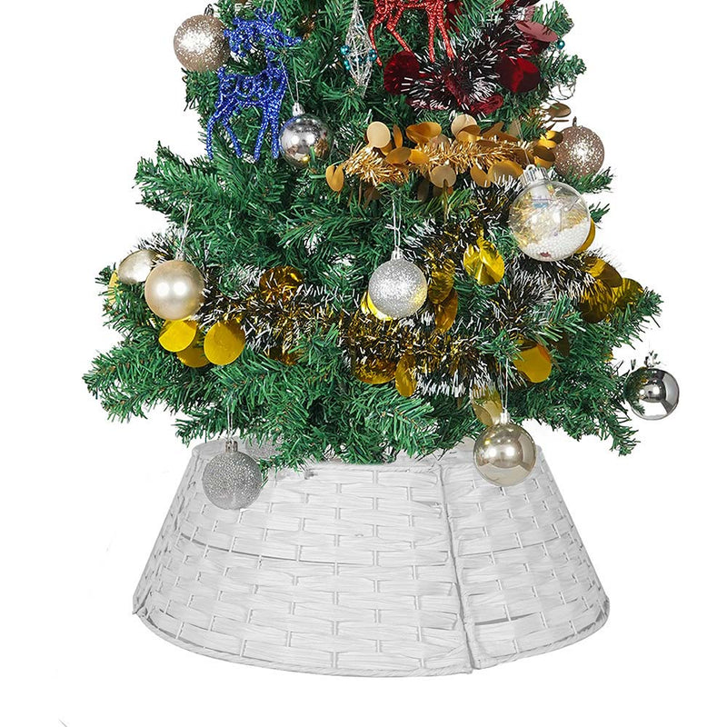 Faux Wicker Christmas Tree Skirt