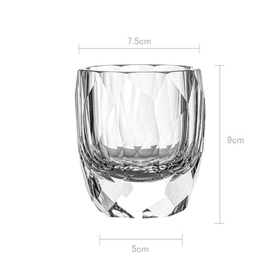 Crystal Irregular Diamond Whisky Glass 200ML